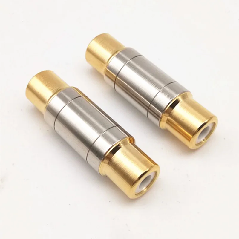 2pcs/lot Dual RCA Connectors High Quality RCA Female to Female Jack Socket Straight Adapter Gold Plated Speaker Cable Extender
2pcs/lot Dual RCA Connectors High Quality RCA Female to Female Jack Socket Straight Adapter Gold Plated Speaker Cable Extender
