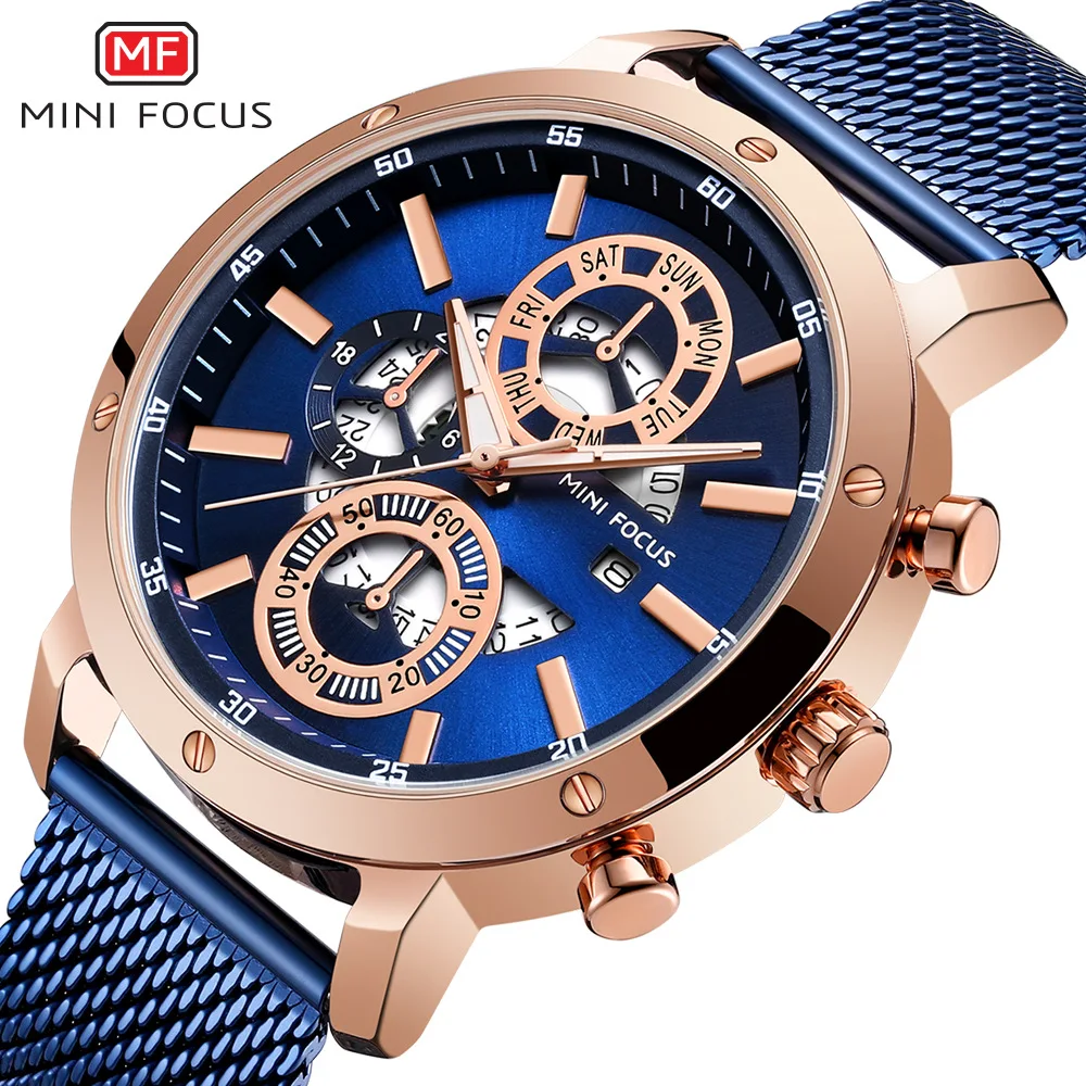 Mini FOCUS Simple Casual MEN'S Watch Fake Three-Eyed Japan Movement Calendar Night Light Waterproof Steel Net Belt 0190G
Mini FOCUS Simple Casual MEN'S Watch Fake Three-Eyed Japan Movement Calendar Night Light Waterproof Steel Net Belt 0190G