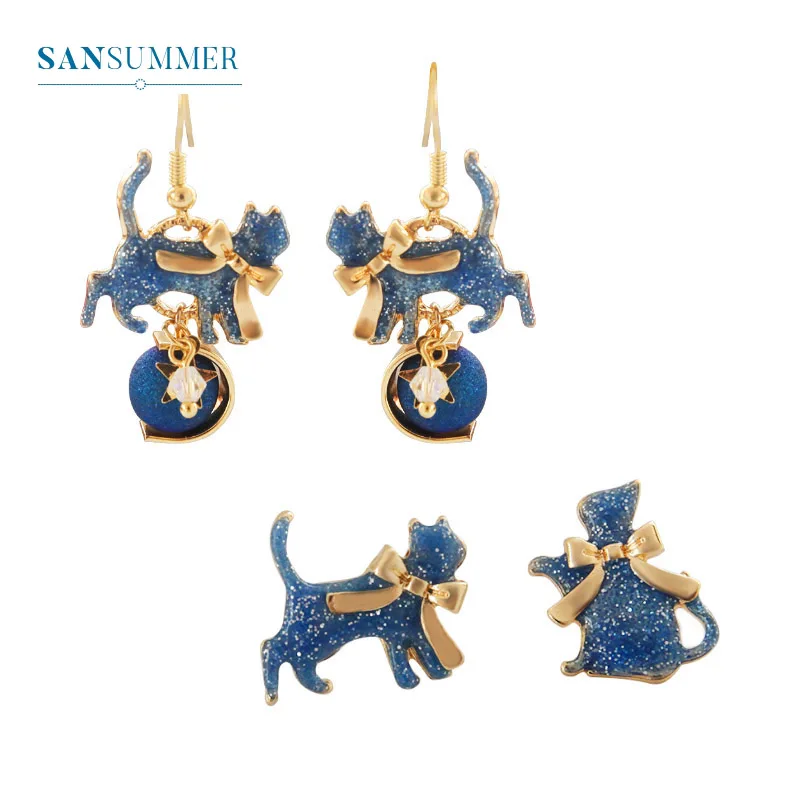 Sansummer 2019 New Fashion Cute Cat Blue Star Personality Pendant Bow Romantic Japanese Style Stud Earrings For Women Jewelry
Sansummer 2019 New Fashion Cute Cat Blue Star Personality Pendant Bow Romantic Japanese Style Stud Earrings For Women Jewelry