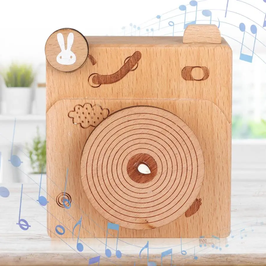 wood music box crafts ornaments kids girlfriend birthday gift