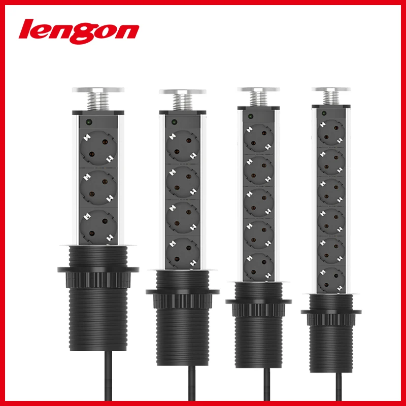 LENGON 16A PULL POP UP 3 Power Socket Kitchen Table Desktop Sockets Retractable Worktop EU Outlet With Child Protective Lock
LENGON 16A PULL POP UP 3 Power Socket Kitchen Table Desktop Sockets Retractable Worktop EU Outlet With Child Protective Lock