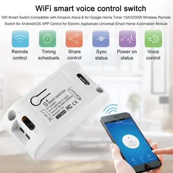Bakeey Tuya Smart WiFi on/off WiFi Switch Adapter With Google/Alexa Voice Control Smart Electronics Smart Home Smart Control
Bakeey Tuya Smart WiFi on/off WiFi Switch Adapter With Google/Alexa Voice Control Smart Electronics Smart Home Smart Control