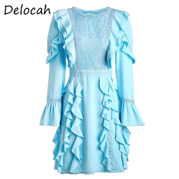 Delocah Spring Summer Dress Fashion Designer Women Flare Sleeve Gorgeous Lace Ruffles Elegan Female Slim Short Dresses vestoidos
Delocah Spring Summer Dress Fashion Designer Women Flare Sleeve Gorgeous Lace Ruffles Elegan Female Slim Short Dresses vestoidos