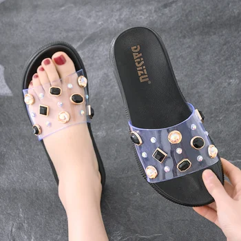 Bling Bling Women Summer Slippers Crystal Slide Sandals Beach Slides Flip Flops Diamond Non-slip Soft Sole High Heel Women Shoes
Bling Bling Women Summer Slippers Crystal Slide Sandals Beach Slides Flip Flops Diamond Non-slip Soft Sole High Heel Women Shoes