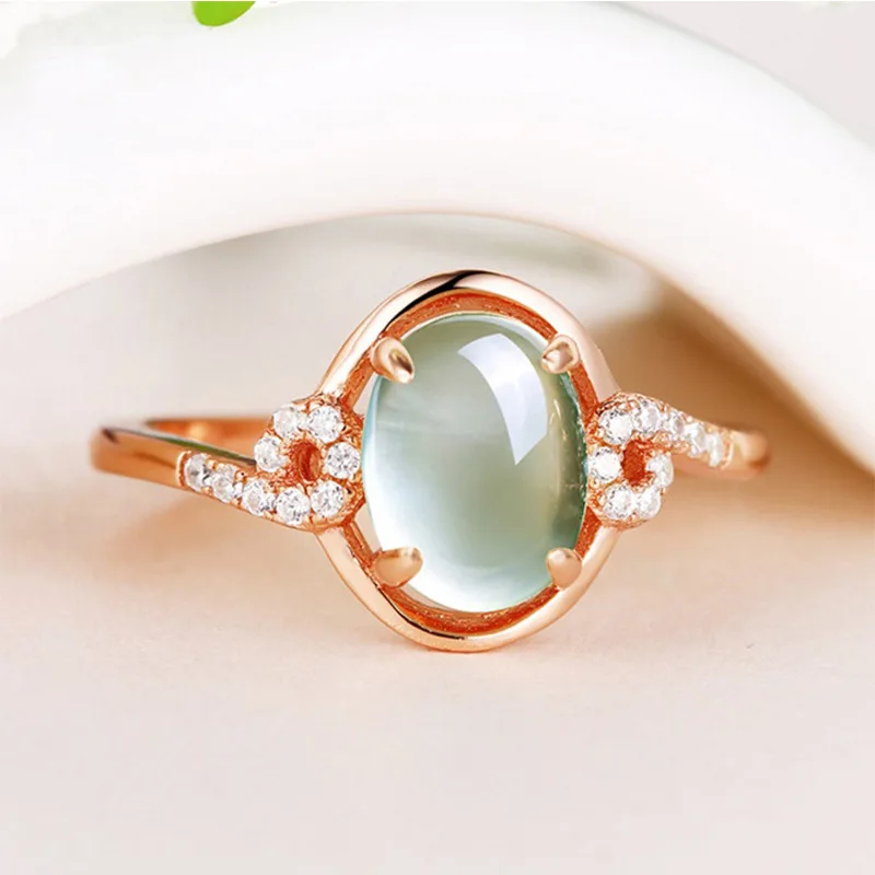 Four-Jaw Hibiscus Stone Powder Ring sen xi Grape Emerald Alive to Send His Girlfriend Gifts | Украшения и аксессуары