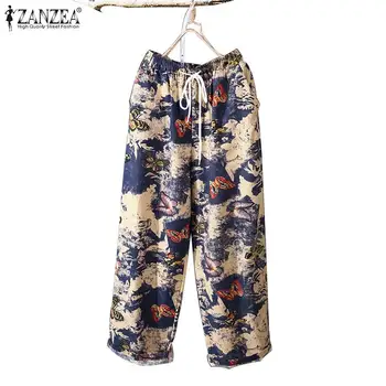 ZANZEA Floral Printed Trousers 2020 Vintage Women's Pants Casual Loose Cotton Linen Wide Leg Pantalon Pockets Streetwear Bottoms 
ZANZEA Floral Printed Trousers 2020 Vintage Women's Pants Casual Loose Cotton Linen Wide Leg Pantalon Pockets Streetwear Bottoms