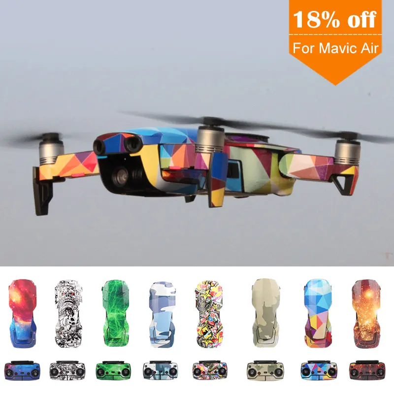 8 Colors Avaiable Cool Waterproof PVC Stickers Full Set of Skin Decal for DJI MAVIC AIR Drone Accessories Mavic Air Skin Sticker
8 Colors Avaiable Cool Waterproof PVC Stickers Full Set of Skin Decal for DJI MAVIC AIR Drone Accessories Mavic Air Skin Sticker