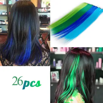 MODERN QUEEN Synthetic Long Single Clip In One Piece Hair Extensions 20inch Straight Rainbow Hairpiece for Women 13Colors/PCS
MODERN QUEEN Synthetic Long Single Clip In One Piece Hair Extensions 20inch Straight Rainbow Hairpiece for Women 13Colors/PCS