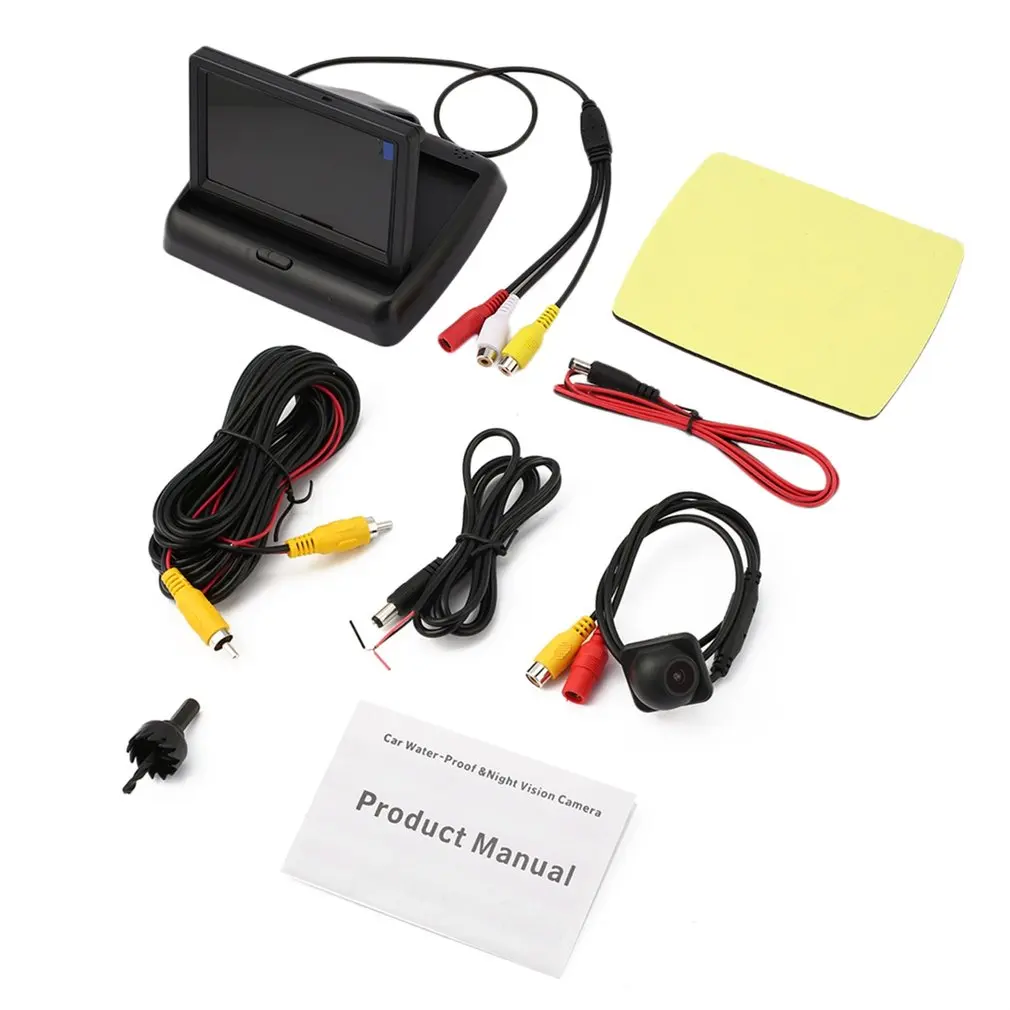 LESHP Universal Car Reversing Kit parking sensor with 4.3 Inch Folding Monitor+Waterproof Wide Angle HD Rear View Backup Camera
LESHP Universal Car Reversing Kit parking sensor with 4.3 Inch Folding Monitor+Waterproof Wide Angle HD Rear View Backup Camera