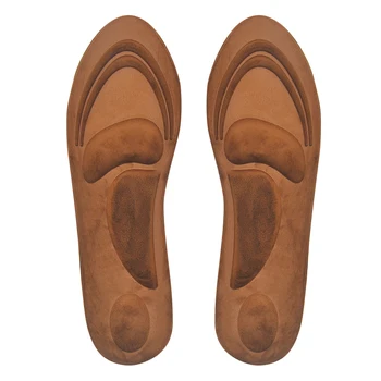 

1 pair 4D Velvet Cushioned Insoles Memory Foam Feet Arch Insole with High Rebound Decompression Braces & Supports P9