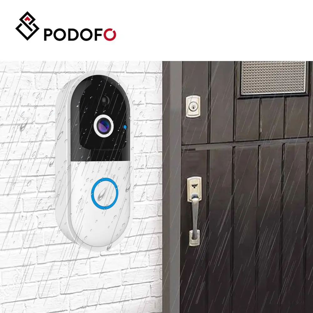 PODOFO WiFi Doorbell Security Camera Wireless HD Waterproof Night Vision Two Way Audio Home Security Network Camera
PODOFO WiFi Doorbell Security Camera Wireless HD Waterproof Night Vision Two Way Audio Home Security Network Camera