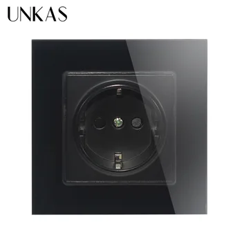 UNKAS Wall Crystal Glass Panel Power Socket Plug Grounded, 16A EU Standard Electrical Outlet 86mm * 86mm
UNKAS Wall Crystal Glass Panel Power Socket Plug Grounded, 16A EU Standard Electrical Outlet 86mm * 86mm