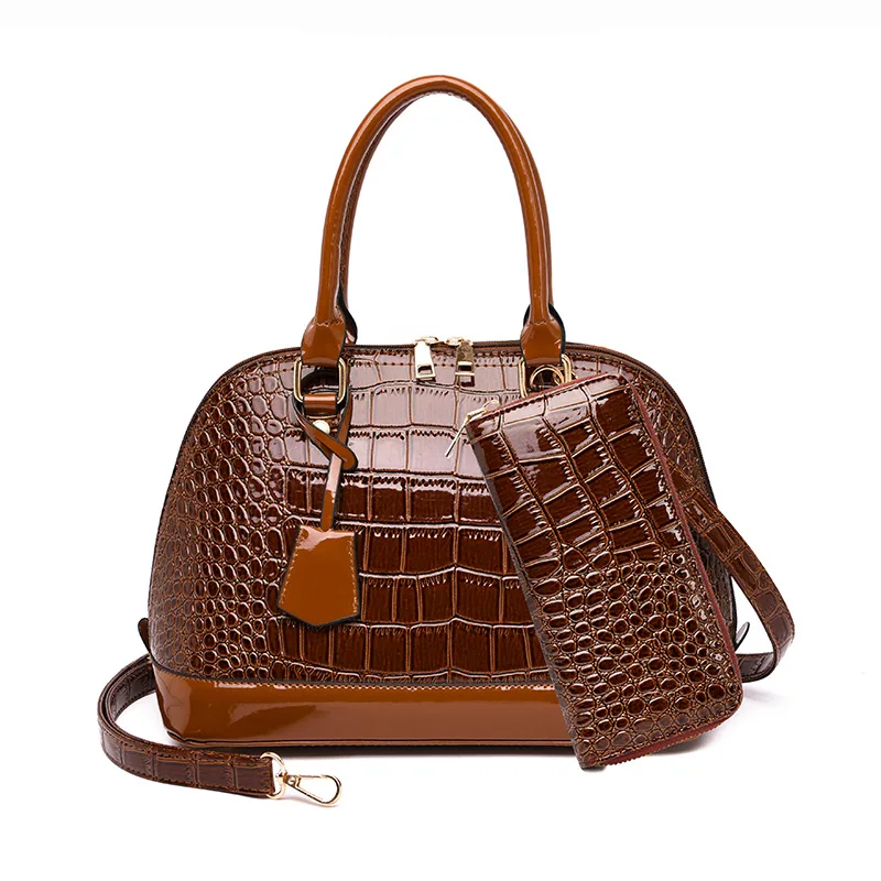 2019 New Style Fashion Crocodile Pattern Hand Shell Bag Export Different Size Bags Two-Piece Set
2019 New Style Fashion Crocodile Pattern Hand Shell Bag Export Different Size Bags Two-Piece Set