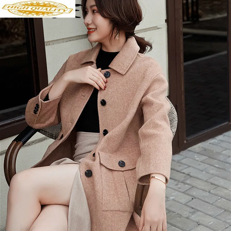 Wool Coat Women Clothes 2019 Korean Double-sided 100% Wool Spring Autumn Jacket Women Woolen Overcoat Manteau Femme YY2105
Wool Coat Women Clothes 2019 Korean Double-sided 100% Wool Spring Autumn Jacket Women Woolen Overcoat Manteau Femme YY2105