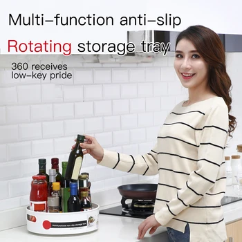 Rotatable Multifunctional Plastic Non-Slip Rotating Storage Tray Fruit Snacks Dry Storage Board Desktop Kitchen Storage Box Tool 
Rotatable Multifunctional Plastic Non-Slip Rotating Storage Tray Fruit Snacks Dry Storage Board Desktop Kitchen Storage Box Tool