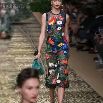 Women Dress Sleeveless Mesh Print Dresses Embroidery Plus Size Vintgae Sexy Print Mermaid Dresses Women 2020 Fashion P644 
Women Dress Sleeveless Mesh Print Dresses Embroidery Plus Size Vintgae Sexy Print Mermaid Dresses Women 2020 Fashion P644