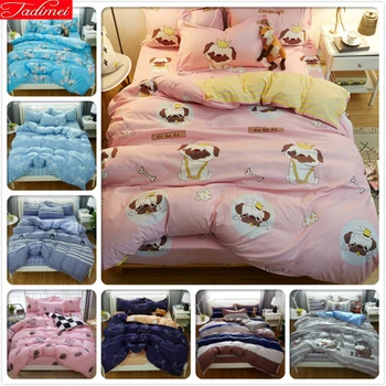 Cute Dog Pattern Duvet Cover 3/4 pcs Bedding Set Adult Kids Child Soft Bed Linens Single Double Queen King Size 150x200 180x220 
Cute Dog Pattern Duvet Cover 3/4 pcs Bedding Set Adult Kids Child Soft Bed Linens Single Double Queen King Size 150x200 180x220