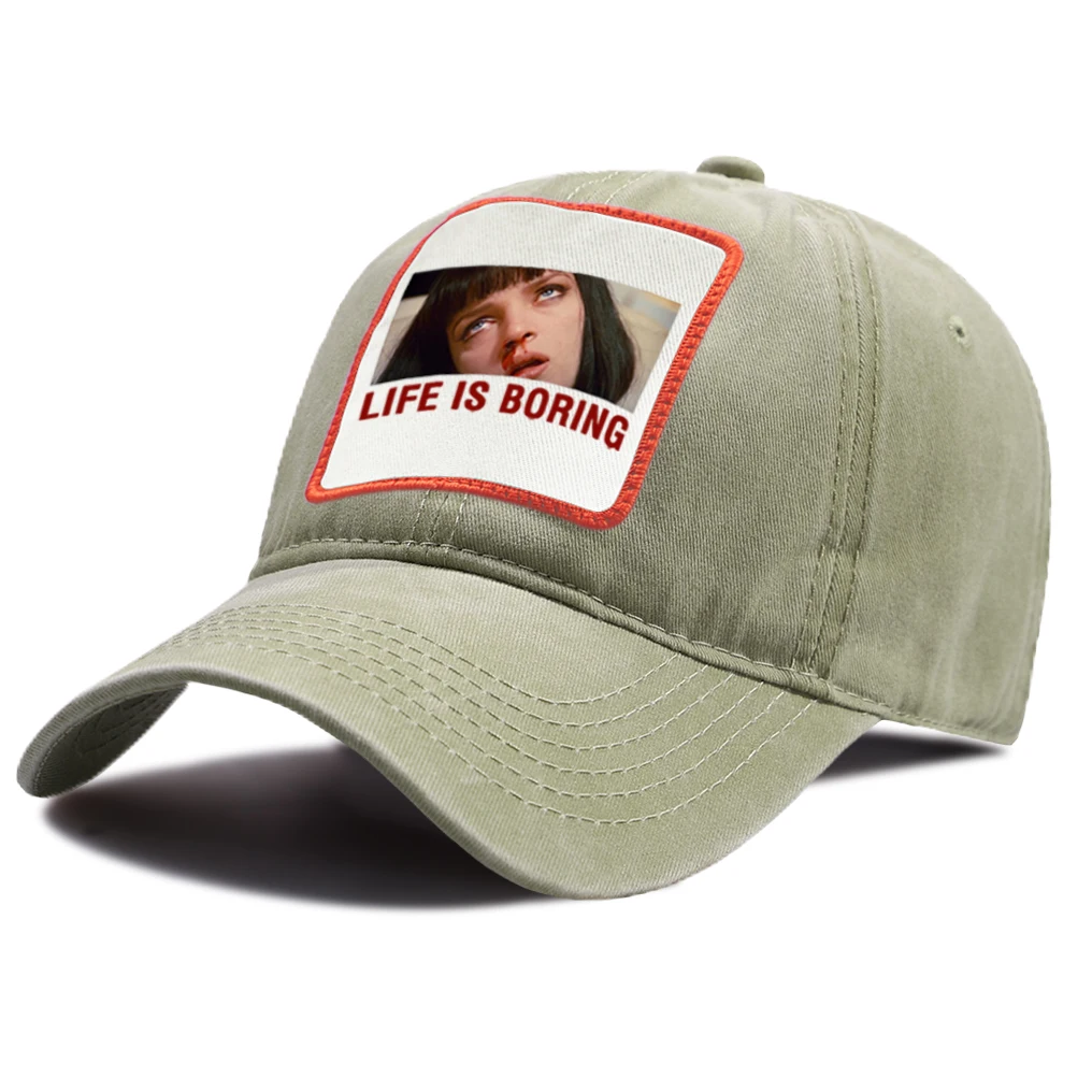 

Outdoor Summer Casual Snapback Hat Life Is Boring Hip Hop Print Baseball Caps Adjustable Riding Hats Unisex Cotton Baseball Cap