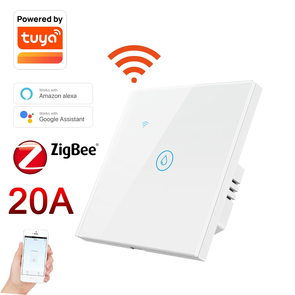 Tuya Wifi/Zigbee Smart Boiler Smart Switch Water Heater Switches Timer Voice Remote Control Touch Panel work alexa google home
Tuya Wifi/Zigbee Smart Boiler Smart Switch Water Heater Switches Timer Voice Remote Control Touch Panel work alexa google home