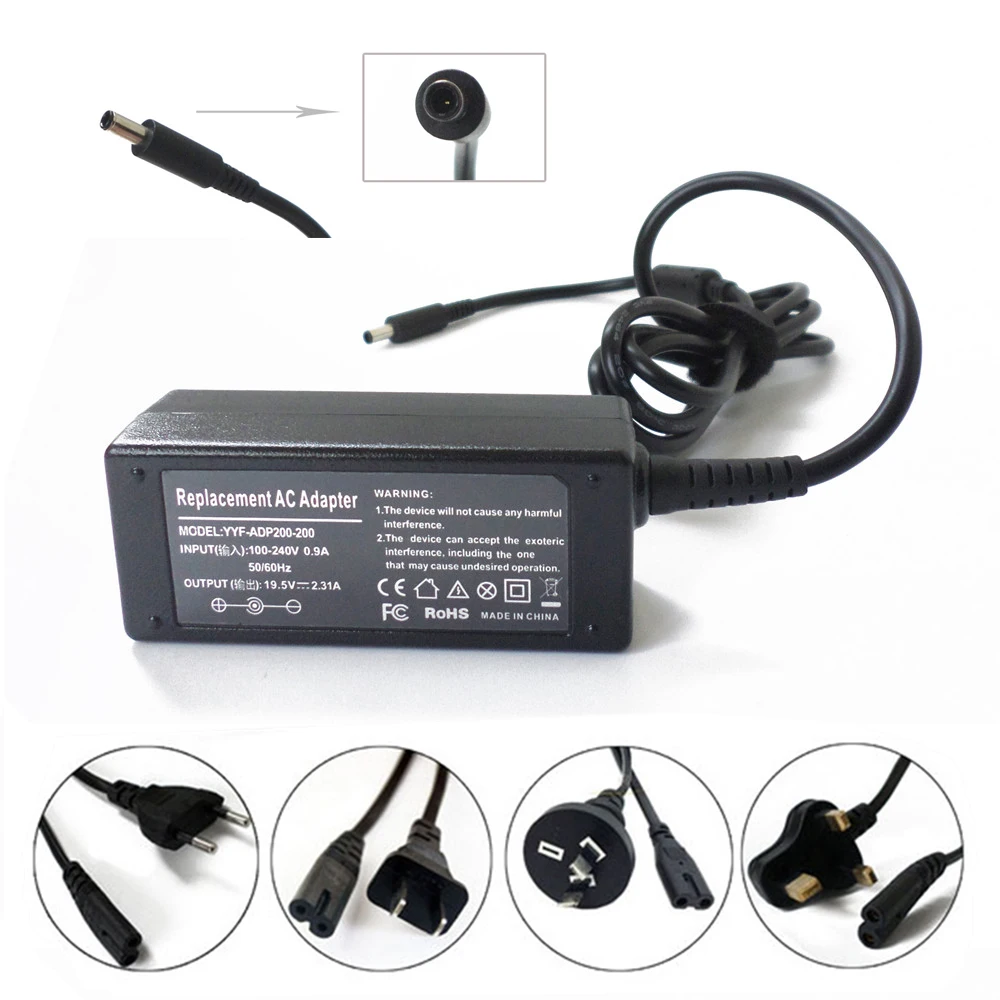 

New 19.5V 2.31A 45W AC Adapter Power Supply Cord Battery Charger For Dell XPS 13 L321X L322X 13D-2508 3RG0T PA-1450-66D1 Laptop