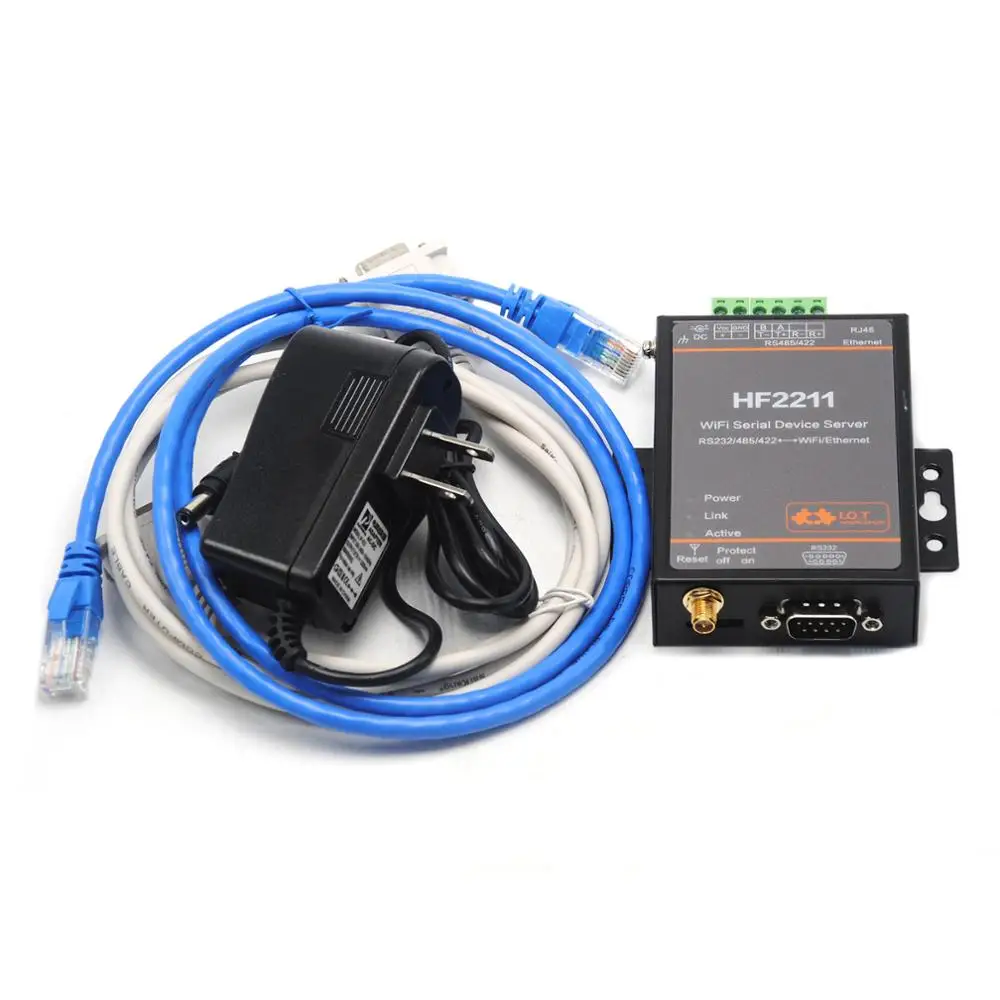 HF2211 Serial port RJ45 RS232 485 422 Serial to Ethernet/Wi-Fi Conversion Server
HF2211 Serial port RJ45 RS232 485 422 Serial to Ethernet/Wi-Fi Conversion Server