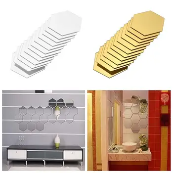 12pcs/set 3D Hexagon Acrylic Mirror Wall Stickers DIY Wall Decorative Mirrored Stickers Art Stickers Living Room D7O8
12pcs/set 3D Hexagon Acrylic Mirror Wall Stickers DIY Wall Decorative Mirrored Stickers Art Stickers Living Room D7O8