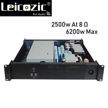Leicozic 2500W *2 Dual Channel Power Amplifier Professional Max 6200W DJ Amps Subwoofer / Line array Stage Audio Amplificador