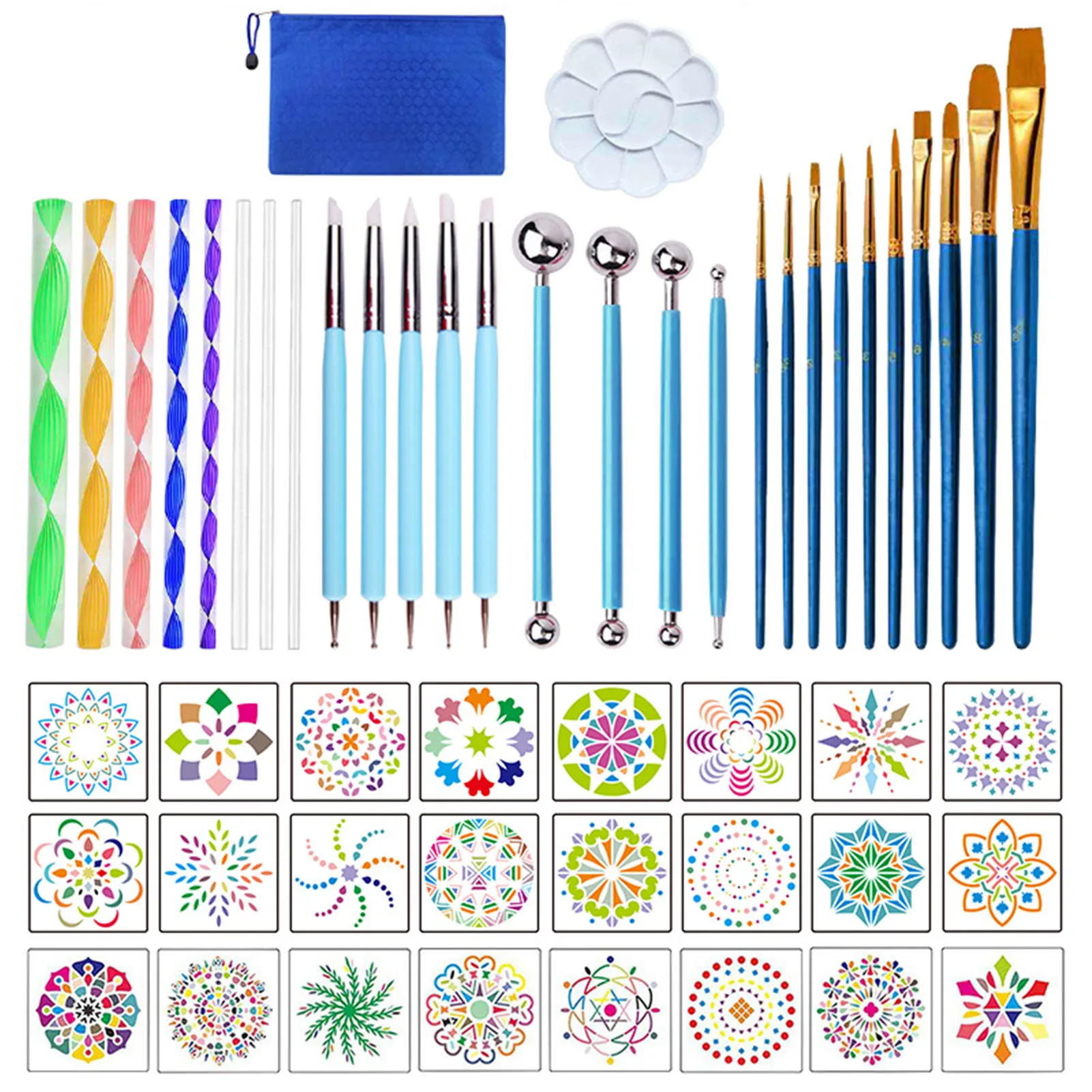 53PCS Mandala Drawing Brushes Rock Stone Painting Dotting Tools Mandala Drawing Brushes for Painting Rock Stone Acrylic Stick
53PCS Mandala Drawing Brushes Rock Stone Painting Dotting Tools Mandala Drawing Brushes for Painting Rock Stone Acrylic Stick