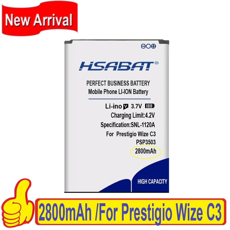 Топ-бренд 100% новый 2800mAh PSP 3503DUO Аккумулятор для Prestigio Wize C3 3503 DUO батареи + Бесплатный