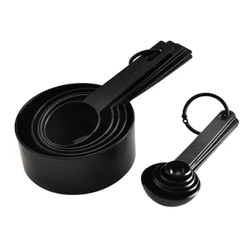 10pcs/set Kitchen Measuring Spoons Scoops Tea Assorted Practical Cooking Cups With Scale Baking Gadgets Plastic Black Durable
10pcs/set Kitchen Measuring Spoons Scoops Tea Assorted Practical Cooking Cups With Scale Baking Gadgets Plastic Black Durable