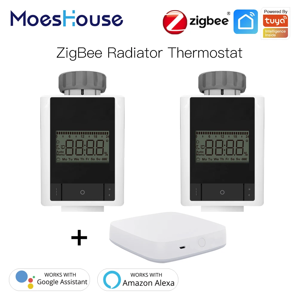 Tuya ZigBee 3.0 Smart Thermostatic Radiator Valve Home Thermostat Heater TRV Voice Control with Alexa Google home Smart Life
Tuya ZigBee 3.0 Smart Thermostatic Radiator Valve Home Thermostat Heater TRV Voice Control with Alexa Google home Smart Life