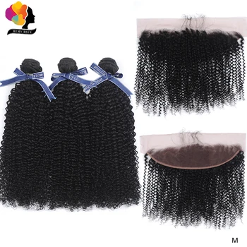 REMYBLUE Peruvian Hair Bundles With Frontal Natural Black Human Hair Kinky Curly Bundles With Closure 13*4 Pre-Plucked Remy
REMYBLUE Peruvian Hair Bundles With Frontal Natural Black Human Hair Kinky Curly Bundles With Closure 13*4 Pre-Plucked Remy