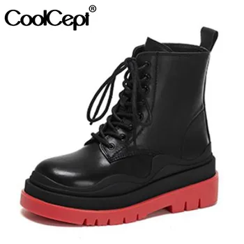 CoolCept Real Leather Women Ankle Boots Flats Mixed Color Lace Up Shoes Round Toe Winter Warm Boots Fashion Footwear Size 34-39
CoolCept Real Leather Women Ankle Boots Flats Mixed Color Lace Up Shoes Round Toe Winter Warm Boots Fashion Footwear Size 34-39