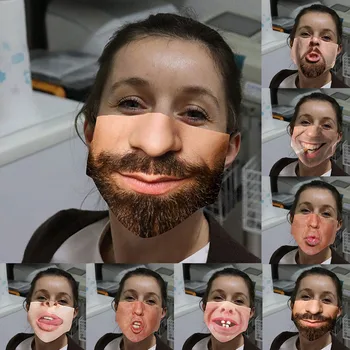 1pc Beard Creative Funny Printing Face Mouth Masks Dustproof Washable Reusable Comfy Mascarillas Face Shield Earloop Facemask
1pc Beard Creative Funny Printing Face Mouth Masks Dustproof Washable Reusable Comfy Mascarillas Face Shield Earloop Facemask