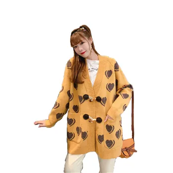 Autumn winter knitted sweater women plus size loose Cardigan 2019 new red yellow blue long sleeve V neck fashion sweater LR546
Autumn winter knitted sweater women plus size loose Cardigan 2019 new red yellow blue long sleeve V neck fashion sweater LR546