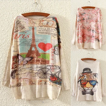 Cartoon Printed Sweater for Women Plus Size Long Sleeve Kawaii Knitted Batwing Sweaters Spring Autumn Funny Pullover Knitwear
Cartoon Printed Sweater for Women Plus Size Long Sleeve Kawaii Knitted Batwing Sweaters Spring Autumn Funny Pullover Knitwear