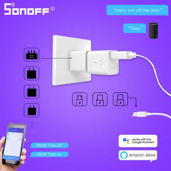 Itead SONOFF Micro 5V Wireless USB Smart Power Adapter Switch Wifi eWeLink Voice Remote Control Timing support Google Home Alexa
Itead SONOFF Micro 5V Wireless USB Smart Power Adapter Switch Wifi eWeLink Voice Remote Control Timing support Google Home Alexa