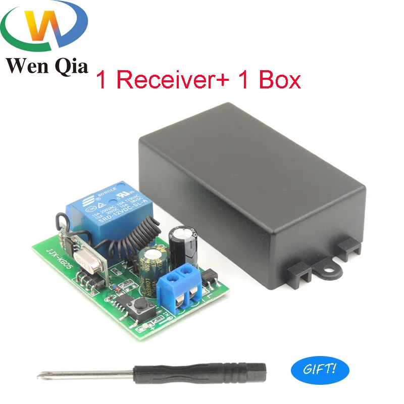 433Mhz Universal Wireless Remote Control Switch AC 85V ~ 250V 1CH Relay Receiver Module With Box For Light Lamp Bulb SmartHome
433Mhz Universal Wireless Remote Control Switch AC 85V ~ 250V 1CH Relay Receiver Module With Box For Light Lamp Bulb SmartHome
