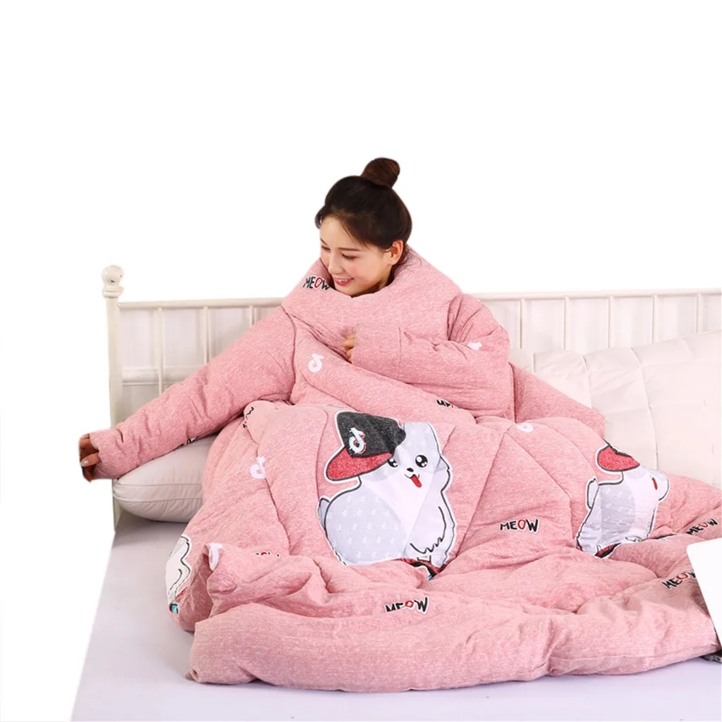 Winter Lazy Quilt With Sleeves Quilt Winter Warm Thickened Washed Quilt Blanket with sleeves cute pinkcolor quilt150*200CM
Winter Lazy Quilt With Sleeves Quilt Winter Warm Thickened Washed Quilt Blanket with sleeves cute pinkcolor quilt150*200CM