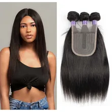 3 Bundles with Lace Closure Middle Part Straight Remy Human Hair Weave Extension 200g/set Black Color Closure Bobbi Collection
3 Bundles with Lace Closure Middle Part Straight Remy Human Hair Weave Extension 200g/set Black Color Closure Bobbi Collection