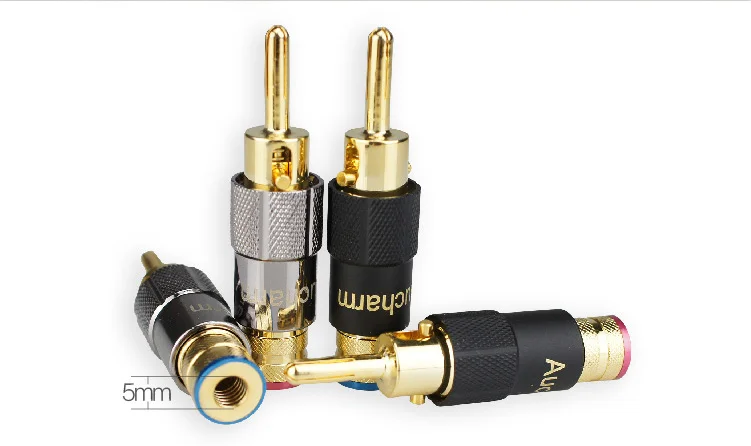 Hifi audio Brass 24K gold Plated Banana Speaker Plug Screw Lock plug hi-end speaker Cable Wire male banana Amplifier Connector
Hifi audio Brass 24K gold Plated Banana Speaker Plug Screw Lock plug hi-end speaker Cable Wire male banana Amplifier Connector