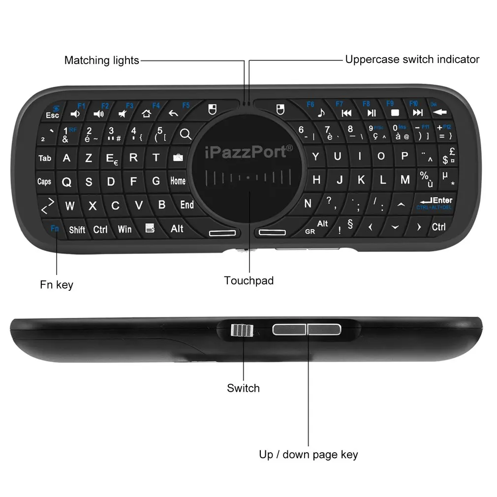 Mini 2.4Ghz Wireless Bluetooth Null Mouse Keyboard With Touchpad For Bluetooth Enabled Devices English Spanish French keyboards
Mini 2.4Ghz Wireless Bluetooth Null Mouse Keyboard With Touchpad For Bluetooth Enabled Devices English Spanish French keyboards