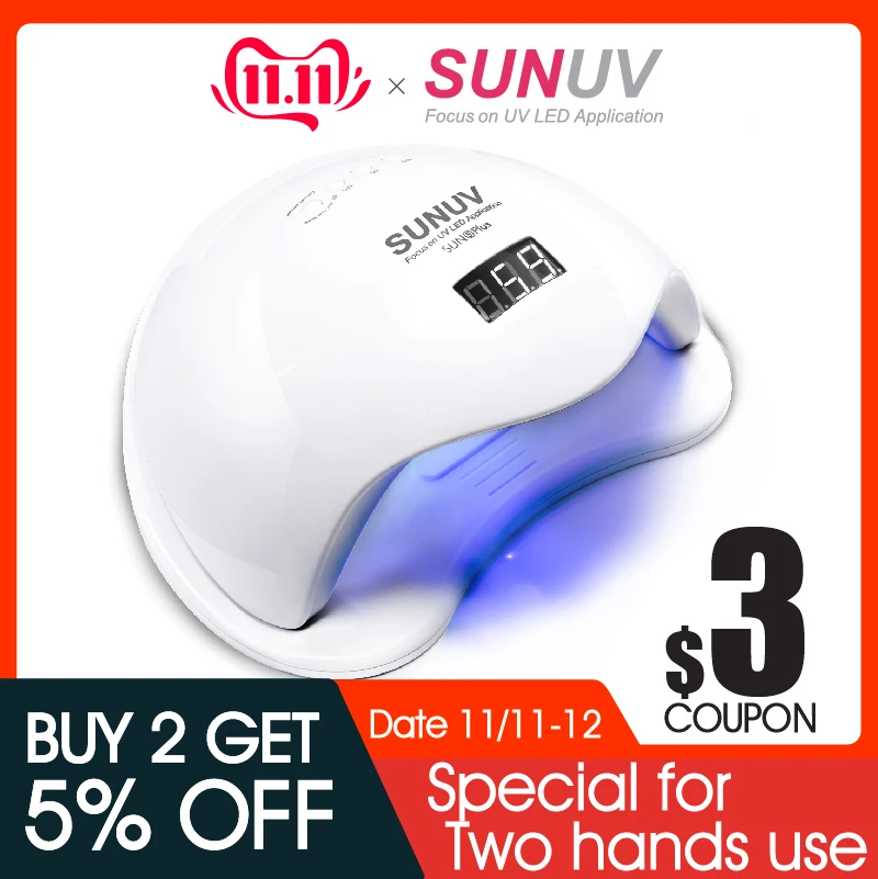 SUNUV SUN5 Plus 48W UV Led Lamp Nail Dryer For Curing All Types Gel 99s Low Heat 36 Leds UV Lamp for Two Hands Nail Art Machine
SUNUV SUN5 Plus 48W UV Led Lamp Nail Dryer For Curing All Types Gel 99s Low Heat 36 Leds UV Lamp for Two Hands Nail Art Machine