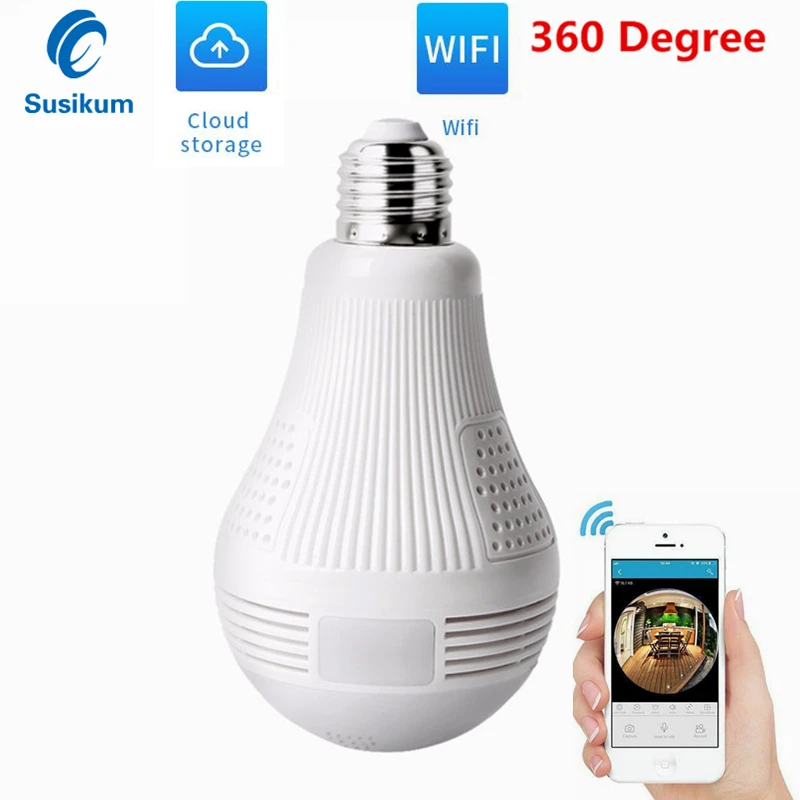 1.3MP 2MP Light Bulb WIFI Camera Panoramic 360 Degree 960P 1080P HD Wireless Smart IP Camera ICsee APP Support 128G
1.3MP 2MP Light Bulb WIFI Camera Panoramic 360 Degree 960P 1080P HD Wireless Smart IP Camera ICsee APP Support 128G