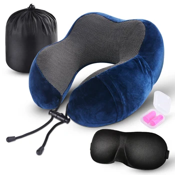 1pc U-Shape Massage Travel Pillow Memory Foam Neck Pillow Airplane Travel Kit with 3D Contoured Eye Masks, Earplugs Luxury Bag
1pc U-Shape Massage Travel Pillow Memory Foam Neck Pillow Airplane Travel Kit with 3D Contoured Eye Masks, Earplugs Luxury Bag