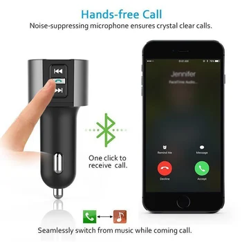 Car Bluetooth FM Transmitter MP3 Radio Adapter Kit Wireless Audio Receiver Dual USB Charger FM Transmitters
Car Bluetooth FM Transmitter MP3 Radio Adapter Kit Wireless Audio Receiver Dual USB Charger FM Transmitters