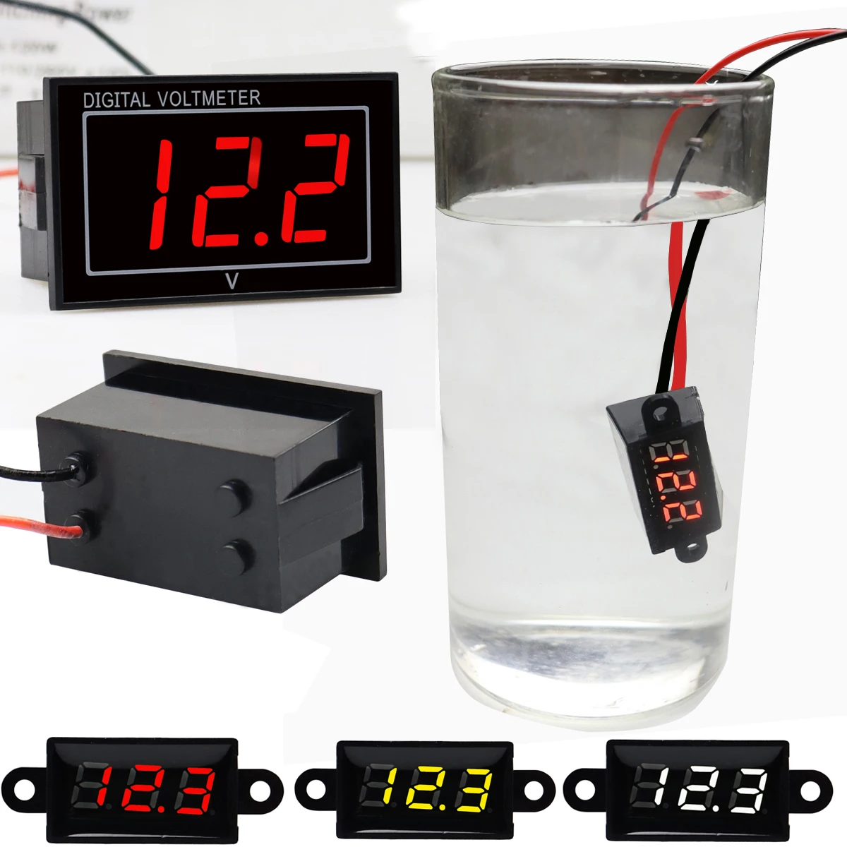 Waterproof Digital LED Voltage Meter DC 3-30V DC 5-130V Indicator Voltmeter For Car Motorcycle 12V 24V 36V 48V 72V 120V
Waterproof Digital LED Voltage Meter DC 3-30V DC 5-130V Indicator Voltmeter For Car Motorcycle 12V 24V 36V 48V 72V 120V