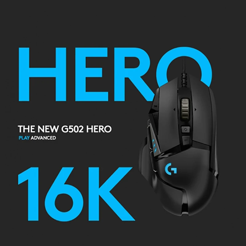 

Original Logitech G502 HERO Gaming Mouse with HERO Sensor 16,000 DPI LIGHTSYNC RGB Programmable Tunable for All Mouse Gamer