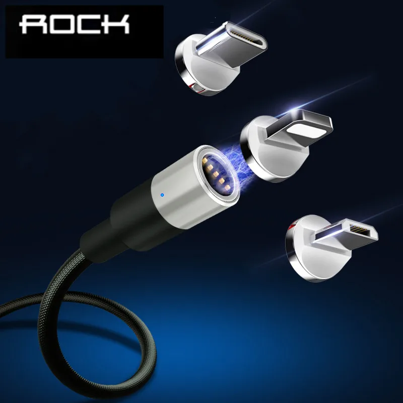 ROCK QC 3.0 Quick Charge 3A LED Light 1M Magnetic Cable Type C Micro Usb For iPhone Xiaomi Huawei Phone Usb C Fast Charging
ROCK QC 3.0 Quick Charge 3A LED Light 1M Magnetic Cable Type C Micro Usb For iPhone Xiaomi Huawei Phone Usb C Fast Charging
