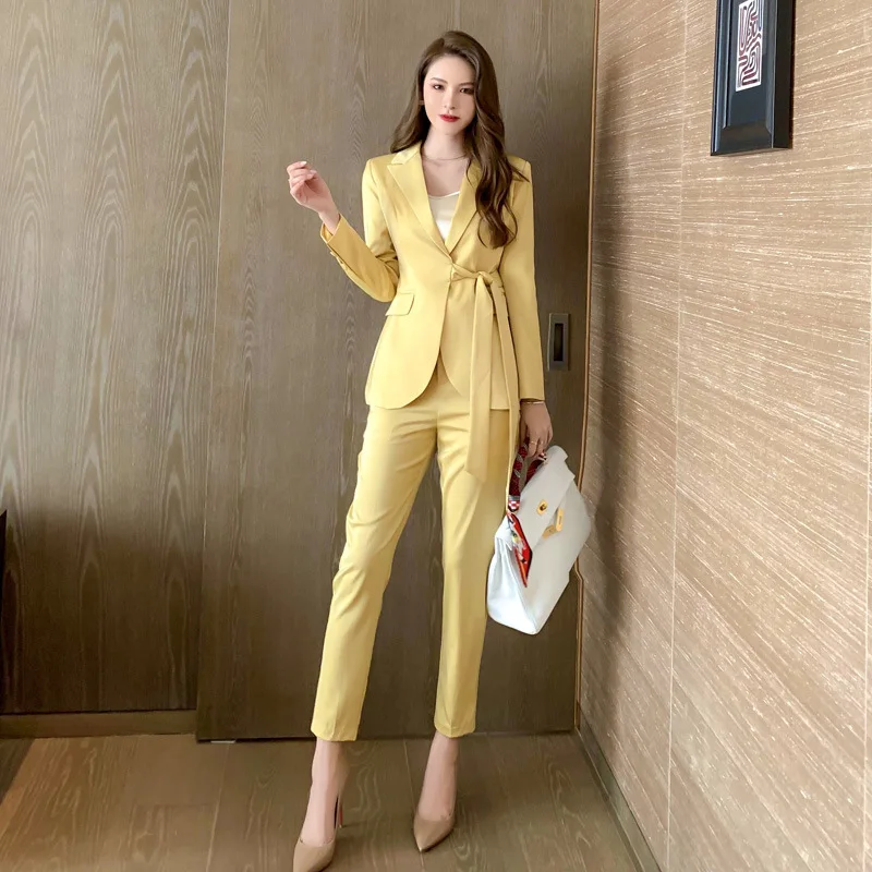 2021 Spring High-end Women Suit Casual Elegant Office 2 Pieces Set Long Sleeve Suit and Long Pants Pencil Two Piece Set Workwear
2021 Spring High-end Women Suit Casual Elegant Office 2 Pieces Set Long Sleeve Suit and Long Pants Pencil Two Piece Set Workwear